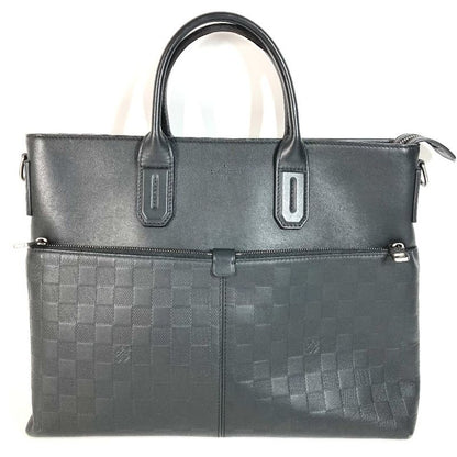 Louis Vuitton Business Bag 7DW Briefcase N41565 Damier Infini Leather Onyx Black