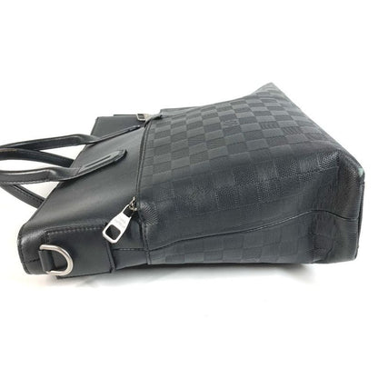 Louis Vuitton Business Bag 7DW Briefcase N41565 Damier Infini Leather Onyx Black
