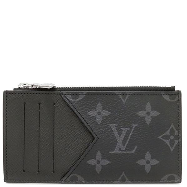 Louis Vuitton Coin Case Coin Card Holder Taiga Monogram Eclipse Noir Black