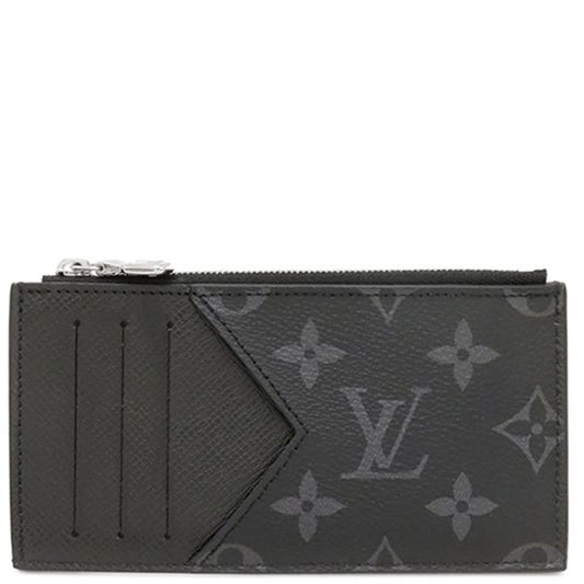 Louis Vuitton Coin Case Coin Card Holder Taiga Monogram Eclipse Noir Black