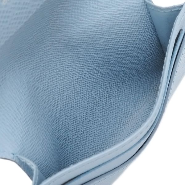 Louis Vuitton Card Case Envelop Carte de Visite Leather Taiga Lama Sky Blue