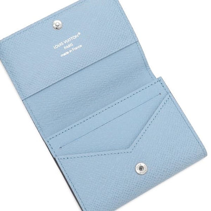 Louis Vuitton Card Case Envelop Carte de Visite Leather Taiga Lama Sky Blue