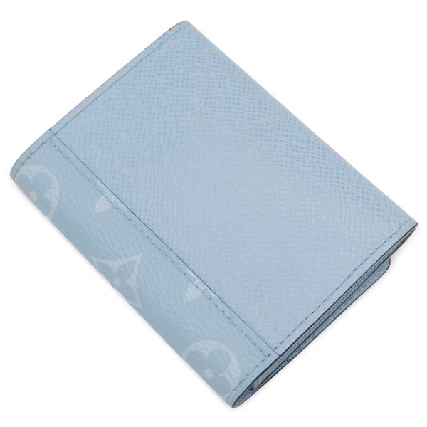 Louis Vuitton Card Case Envelop Carte de Visite Leather Taiga Lama Sky Blue