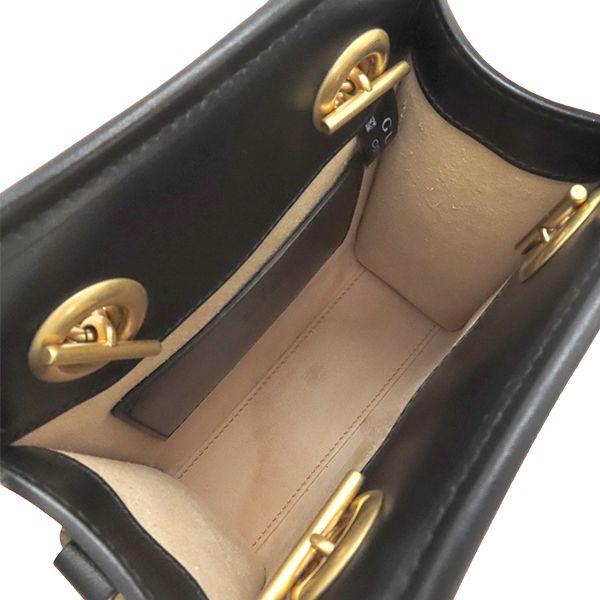 Gucci 2way Bag GG Marmont Quilted Leather Black Mattogo Old Hardware Black