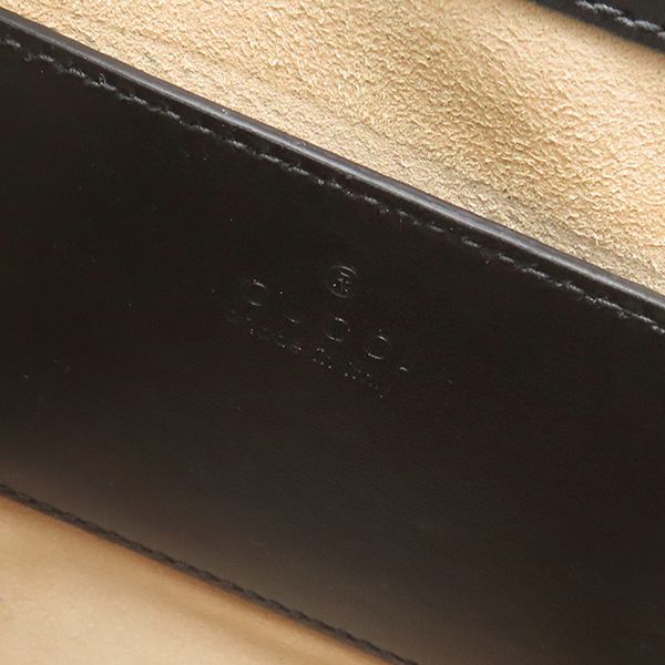 Gucci 2way Bag GG Marmont Quilted Leather Black Mattogo Old Hardware Black