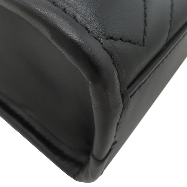 Gucci 2way Bag GG Marmont Quilted Leather Black Mattogo Old Hardware Black