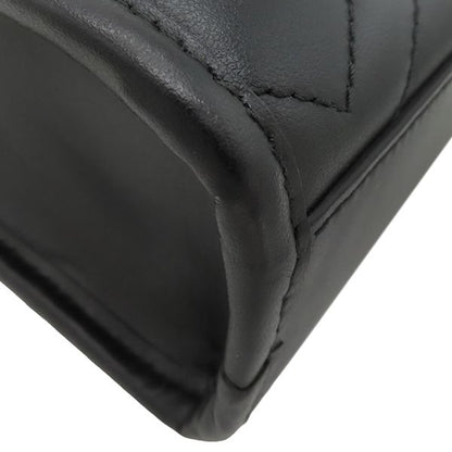 Gucci 2way Bag GG Marmont Quilted Leather Black Mattogo Old Hardware Black