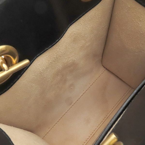 Gucci 2way Bag GG Marmont Quilted Leather Black Mattogo Old Hardware Black