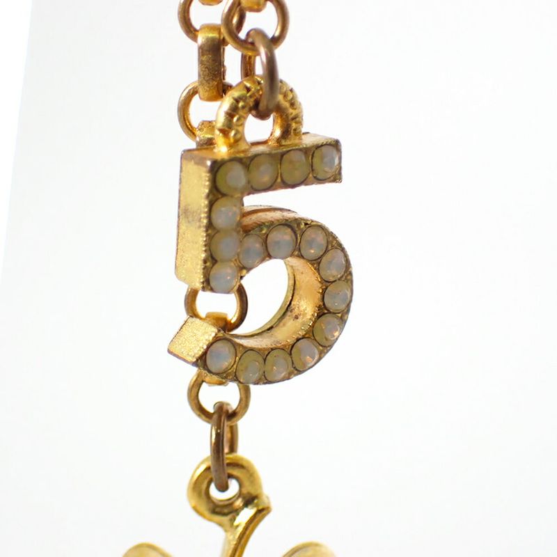 Chanel Coco Mark 5 Rhinestone Earrings One Side //j83-5
