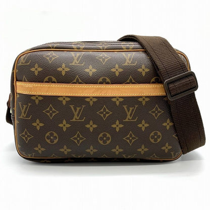Louis Vuitton M45254 Reporter PM Crossbody Shoulder Bag Brown Monogram Women's