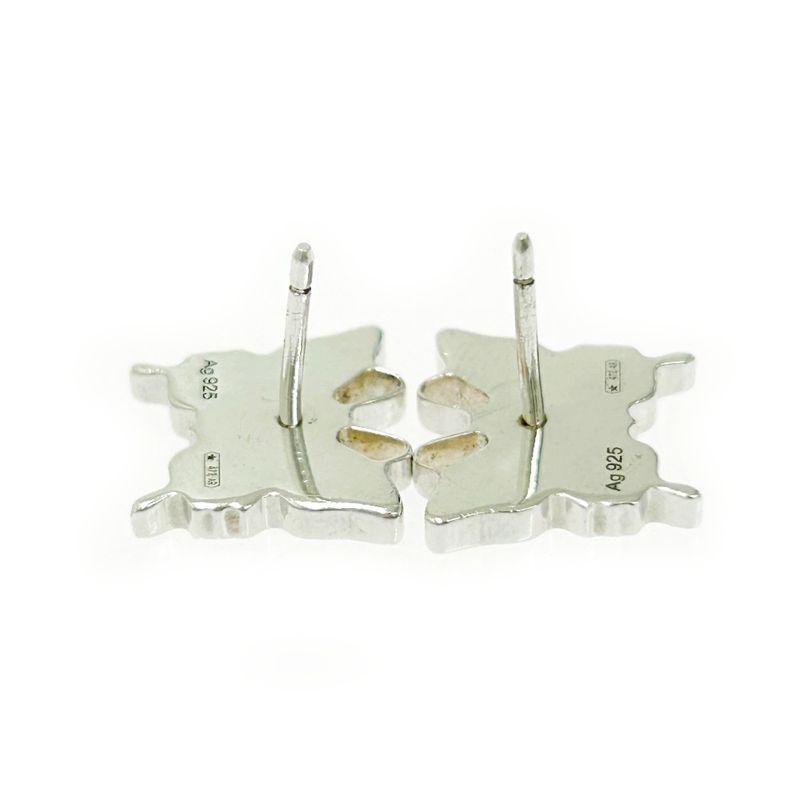 Gucci Silver Butterfly Earrings Ladies 3.6g 925 Engraved 493455 Earrings