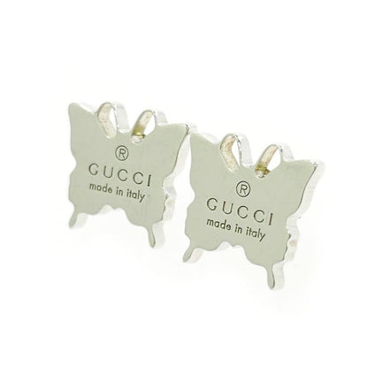 Gucci Silver Butterfly Earrings Ladies 3.6g 925 Engraved 493455 Earrings