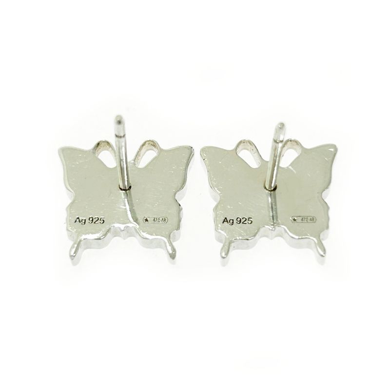 Gucci Silver Butterfly Earrings Ladies 3.6g 925 Engraved 493455 Earrings