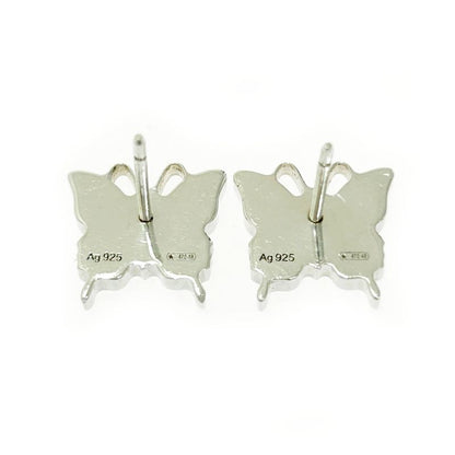 Gucci Silver Butterfly Earrings Ladies 3.6g 925 Engraved 493455 Earrings