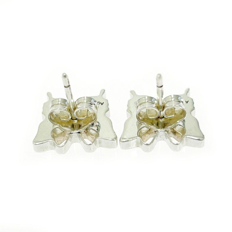 Gucci Silver Butterfly Earrings Ladies 3.6g 925 Engraved 493455 Earrings