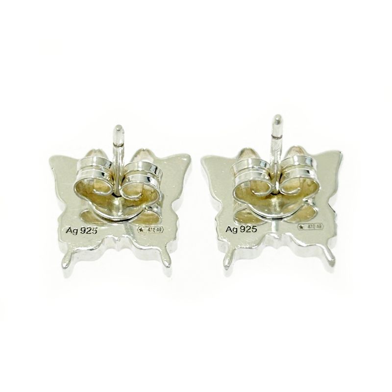 Gucci Silver Butterfly Earrings Ladies 3.6g 925 Engraved 493455 Earrings