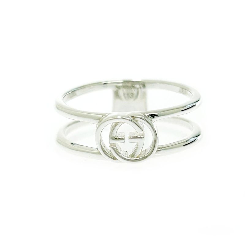Gucci Silver Slim Open Band Ring 2.5g 925 Engraved 498496 Ring with Box