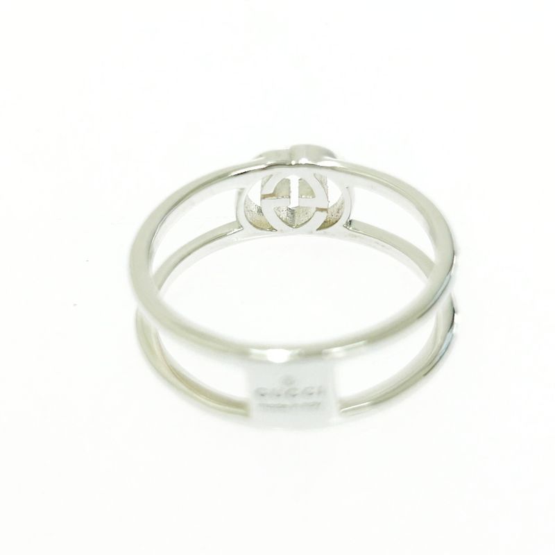 Gucci Silver Slim Open Band Ring 2.5g 925 Engraved 498496 Ring with Box