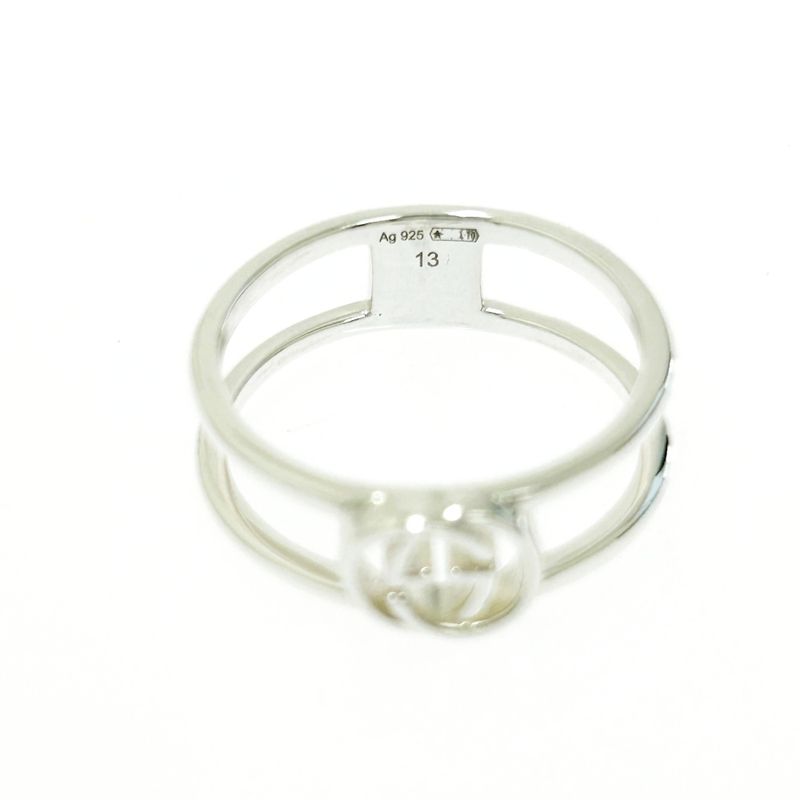 Gucci Silver Slim Open Band Ring 2.5g 925 Engraved 498496 Ring with Box