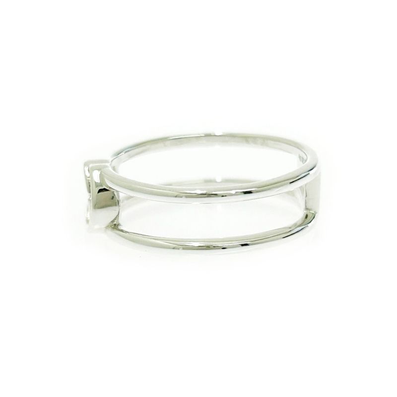 Gucci Silver Slim Open Band Ring 2.5g 925 Engraved 498496 Ring with Box