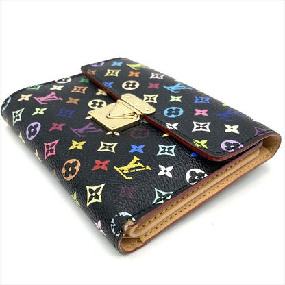 Louis Vuitton Portefeuille Koala Noir Black Trifold Wallet M58015 Black Gold