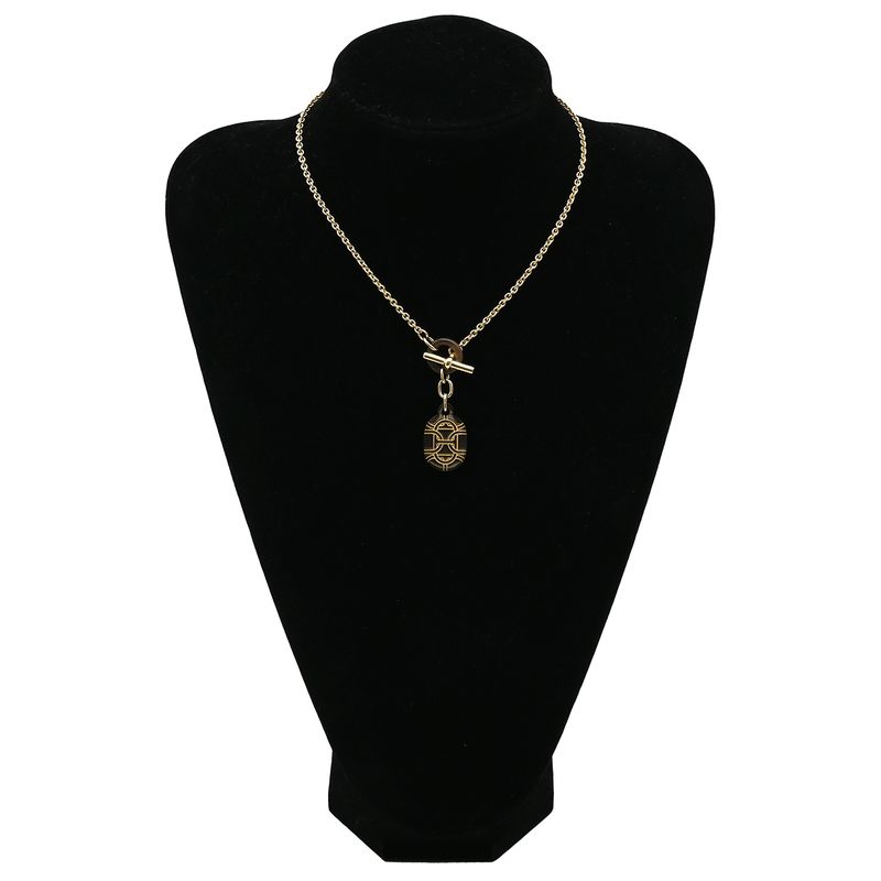 Hermes Necklace Chaine D'ancre Metal Buffalo Horn Doré Gold Hardware Chaine