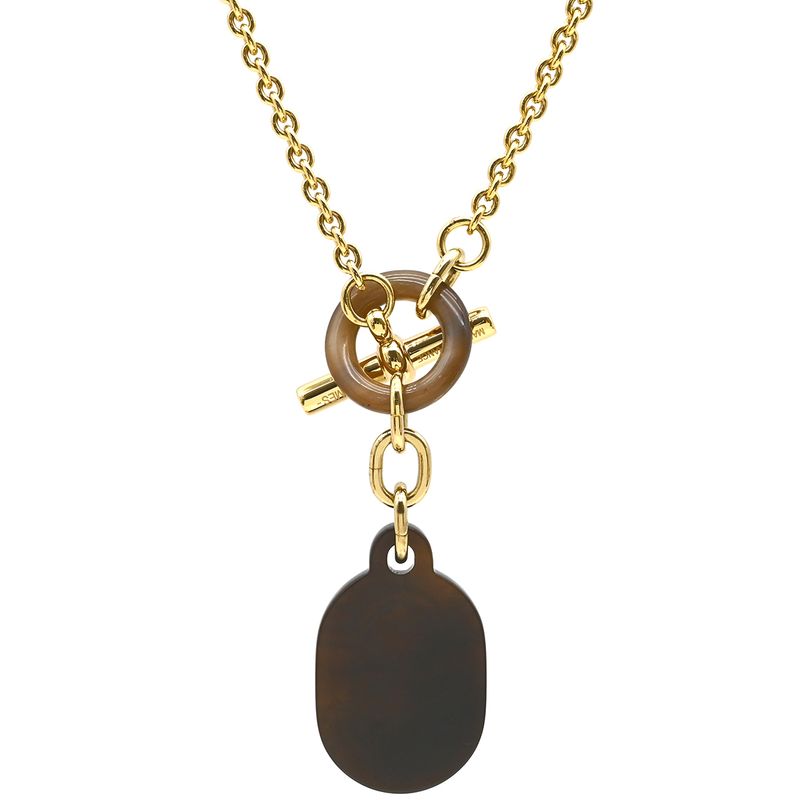 Hermes Necklace Chaine D'ancre Metal Buffalo Horn Doré Gold Hardware Chaine