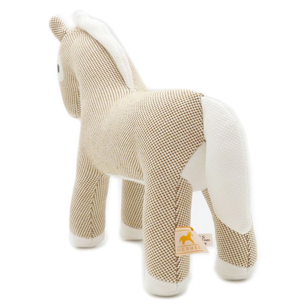 Hermes Stuffed Animal Cheval Honoré Epope Cotton Natural Horse Pony Toile H
