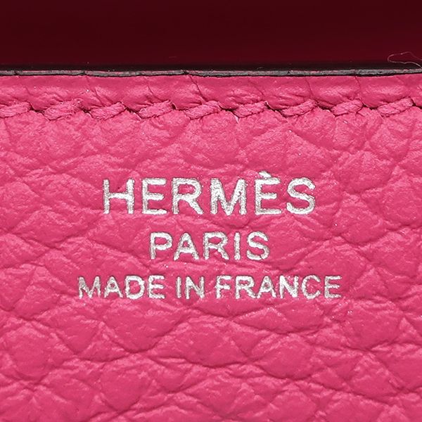 Hermes 2-Way Bag Lindy 26 Taurillon Clemence Rose Shocking Silver Hardware