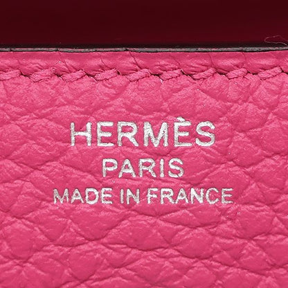 Hermes 2-Way Bag Lindy 26 Taurillon Clemence Rose Shocking Silver Hardware