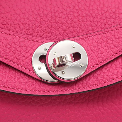Hermes 2-Way Bag Lindy 26 Taurillon Clemence Rose Shocking Silver Hardware