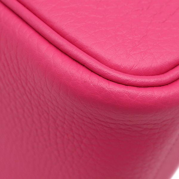 Hermes 2-Way Bag Lindy 26 Taurillon Clemence Rose Shocking Silver Hardware