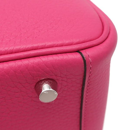 Hermes 2-Way Bag Lindy 26 Taurillon Clemence Rose Shocking Silver Hardware