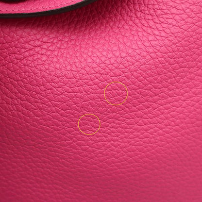 Hermes 2-Way Bag Lindy 26 Taurillon Clemence Rose Shocking Silver Hardware