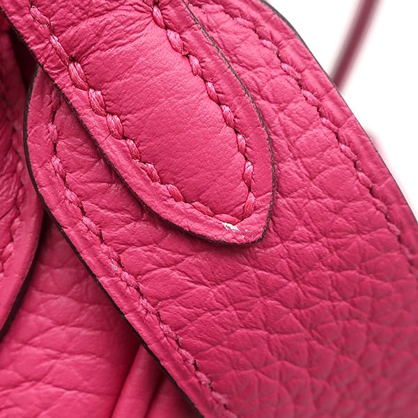 Hermes 2-Way Bag Lindy 26 Taurillon Clemence Rose Shocking Silver Hardware