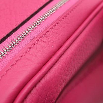 Hermes 2-Way Bag Lindy 26 Taurillon Clemence Rose Shocking Silver Hardware