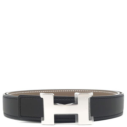 Hermes Mini Constance H Vorsoft Vaux Epson Black and Etoupe #80 Silver Hardware