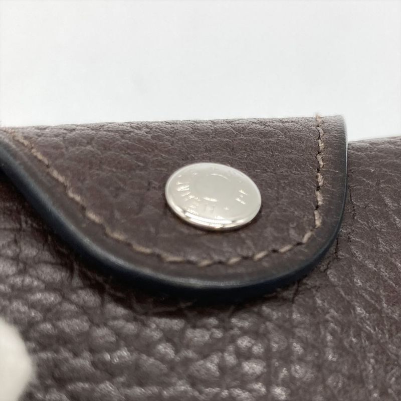 Hermes Iliade Gallop De Compact Wallet Bifold Wallet Vache Engraved B Brown