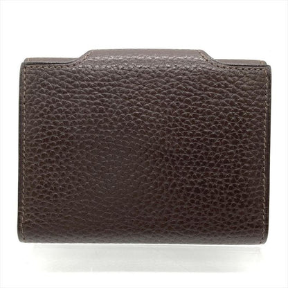 Hermes Iliade Gallop De Compact Wallet Bifold Wallet Vache Engraved B Brown