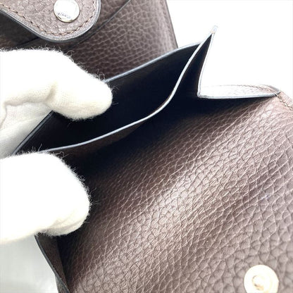 Hermes Iliade Gallop De Compact Wallet Bifold Wallet Vache Engraved B Brown