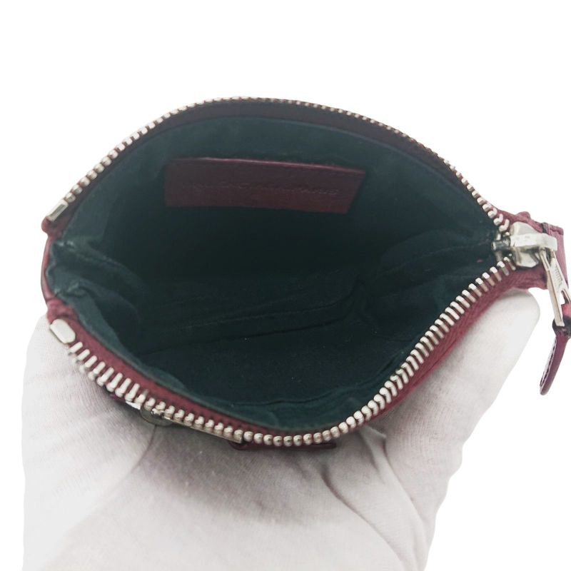 Balenciaga Coin Case Mini Wallet Bordeaux Leather