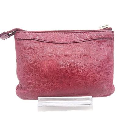 Balenciaga Coin Case Mini Wallet Bordeaux Leather
