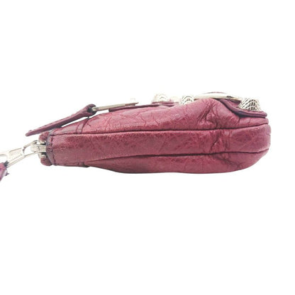 Balenciaga Coin Case Mini Wallet Bordeaux Leather