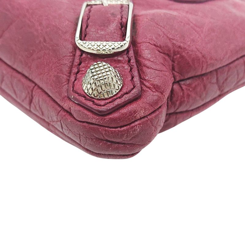 Balenciaga Coin Case Mini Wallet Bordeaux Leather