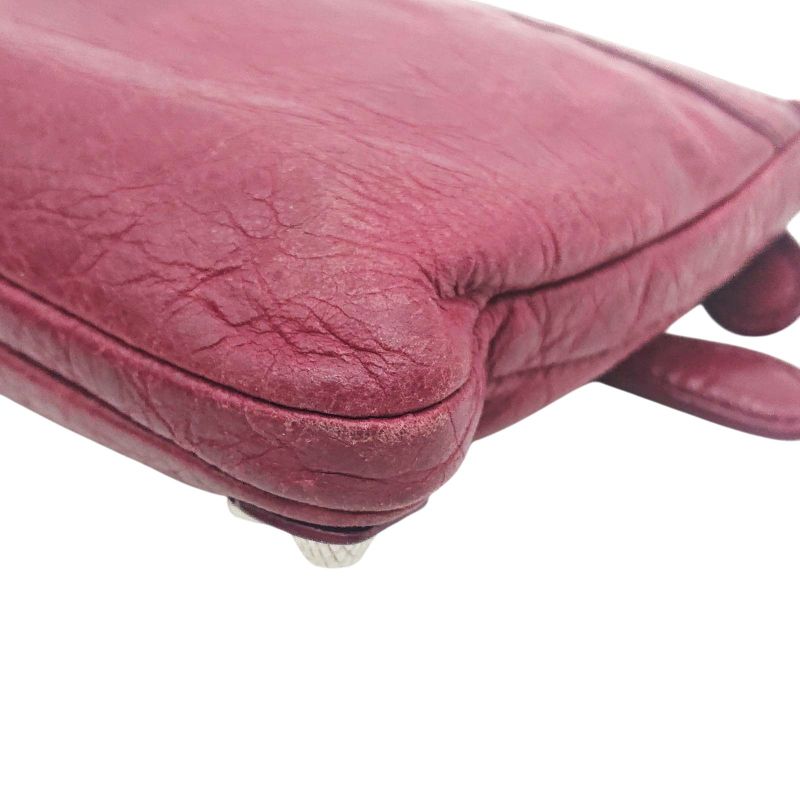 Balenciaga Coin Case Mini Wallet Bordeaux Leather