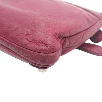 Balenciaga Coin Case Mini Wallet Bordeaux Leather