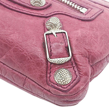 Balenciaga Coin Case Mini Wallet Bordeaux Leather