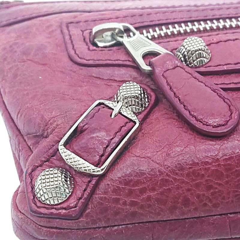Balenciaga Coin Case Mini Wallet Bordeaux Leather