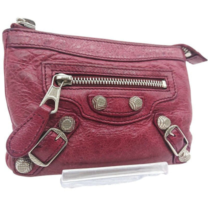 Balenciaga Coin Case Mini Wallet Bordeaux Leather