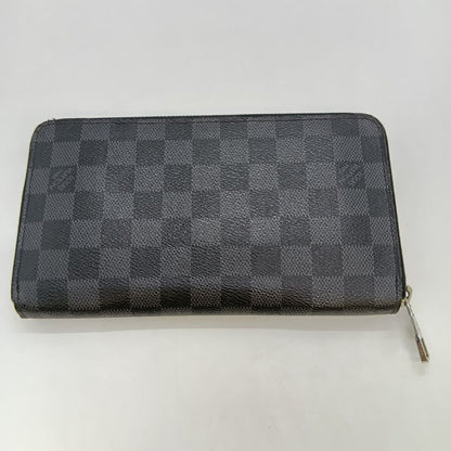 Louis Vuitton Damier Graphite Zippy Organizer Long Wallet N63077 Black